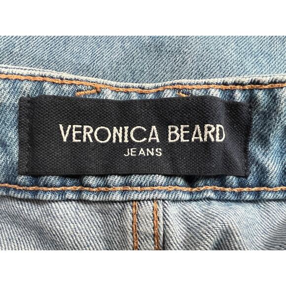 VERONICA BEARD WOMENS 23 DYLAN HIGH RISE STRAIGHT LEG CUFFED ANKLE JEANS BLUE - Picture 4 of 14